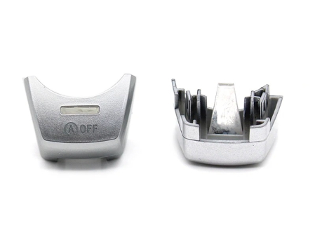 START STOP - Buton Capac OFF Start Stop Dedicat BMW Seria 5 6 7 GT F01 F02 F07 F10 F11 F12 F13, Model A, Argintiu