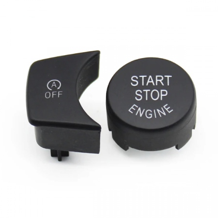START STOP - Set 2 Buton Start Stop si OFF Dedicat BMW X1 X2 F48 F89 F39 F45 F46, Negru