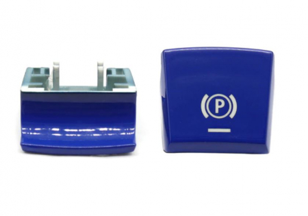 FRANA de MANA (P) - Buton Capac Frana Parcare Parking Dedicat BMW F01 F02 F06 F12 F07 F10 F11 F15 F16 F25 F26, Facelift, Albastru