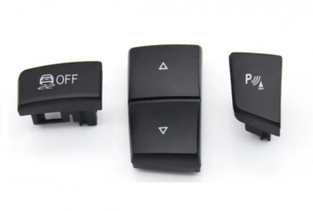 ALTE BUTOANE - Set 3 Butoane Capac AntiSlip Sport Senzori Parcare Dedicat BMW F06 F10 F11 F12 F13 F25 F26 X3 X4, Negru