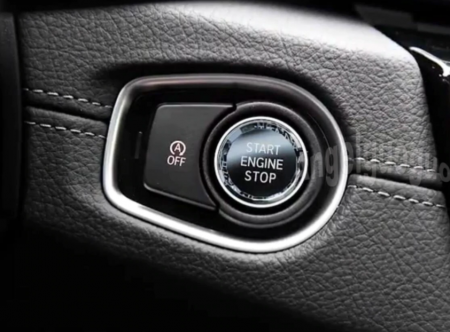 Buton Capac Start Stop Cristal BMW F20 F21 F30 F31 F32 F34 F36 F15 F16, Argintiu [3]