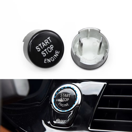 Buton Capac Start Stop Dedicat BMW Seria F si G, Negru Lucios [1]
