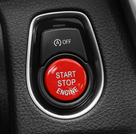 Buton Capac Start Stop Dedicat BMW Seria F si G, Rosu [5]