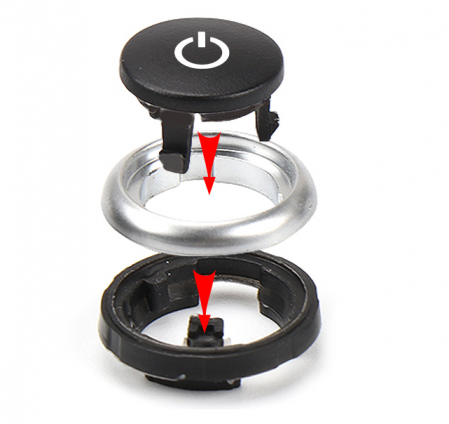 ALTE BUTOANE - Buton Capac Volum Audio Radio Sunet Dedicat BMW F01 F02 F06 F07 F10 F11 F13 F15 F16, cu logo 