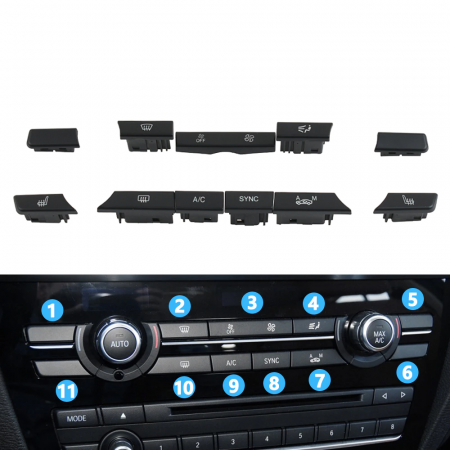 Set 11 Butoane Consola Clima Aer Dedicat BMW F25 F26 X3 X4 [3]
