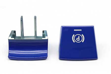 FRANA de MANA (P) - Buton Capac Frana Parcare Parking Dedicat BMW F01 F02 F06 F12 F07 F10 F11 F25 F26, NonFacelift, Albastru