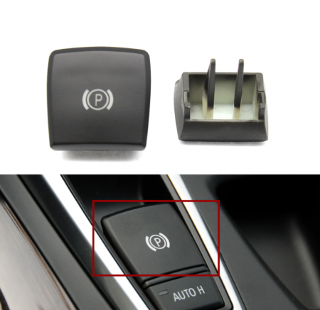 Buton Capac Frana Mana Parcare Dedicat BMW E70 E71 X5 X6, Negru  [1]