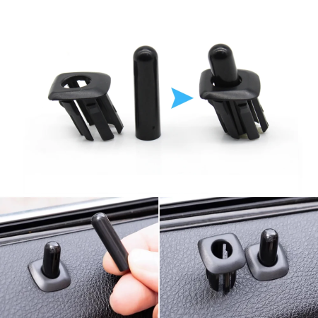 Set 4 Piese Buton Pin Blocare Usa Portiera Dedicat BMW F10 F11, Negru [4]