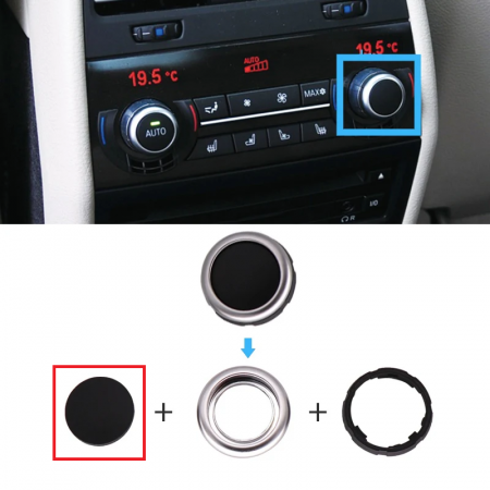 Capac Buton Volum Temperatura Clima BMW F01 F02 F06 F07 F10 F10 F12 F13 F15 F16, fara AUTO [1]