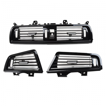 SERIA 5 - Set 3 Grile Ventilatie Aer Dedicat BMW Seria 5 F10 F11, Piano Black