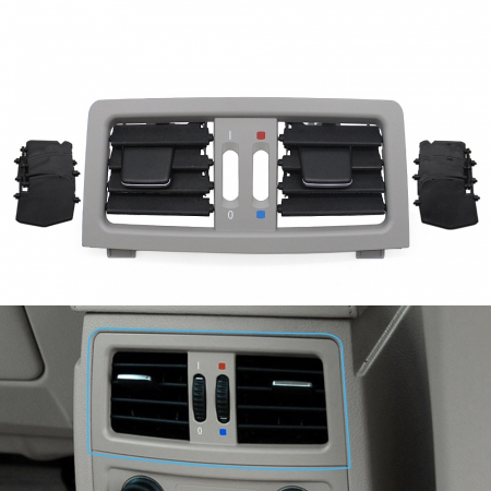 Grile Ventilatie Aer Dedicat BMW Seria 5 E60 E61, Central-Spate, Gri [1]