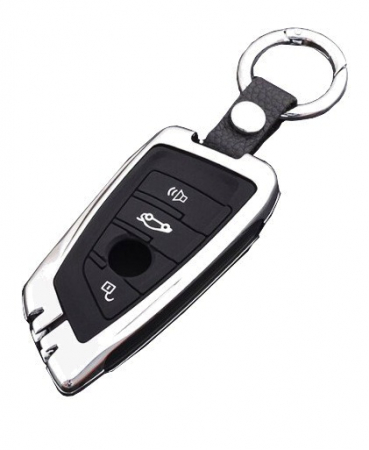 G42 G43 - Husa Breloc Protectie Cheie Telecomanda BMW F15 F16 G01 G02 G05 G06 G07 G20 G21 G22 G30 G31, Argintiu