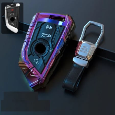 Husa Breloc Protectie Cheie Telecomanda Butoane BMW F15 F16 G01 G02 G05 G06 G07 G20 G21 G22 G30 G31, Mov [1]
