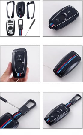 Husa Breloc Protectie Cheie Telecomanda Dedicat BMW F01 F06 F10 F11 F13 F25 F30 F31 F32 F34, Rosu [6]