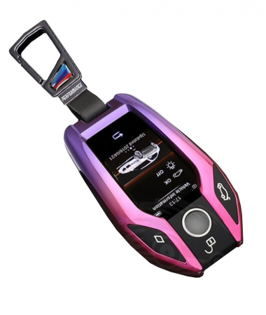 HUSE CHEIE G - Husa Breloc Protectie Cheie Telecomanda Dedicat BMW G02 G01 G05 G06 G07 G11 G12 G20 G22 G30, Mov-Roz