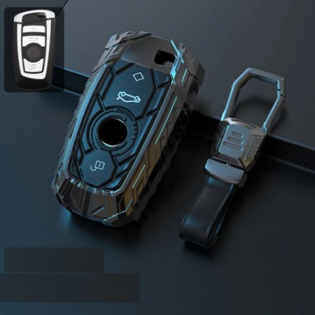 Husa Breloc Protectie Cheie Telecomanda Dedicat BMW F01 F02 F06 F10 F11 F13 F25 F30 F31 F32 F34, Gri [1]