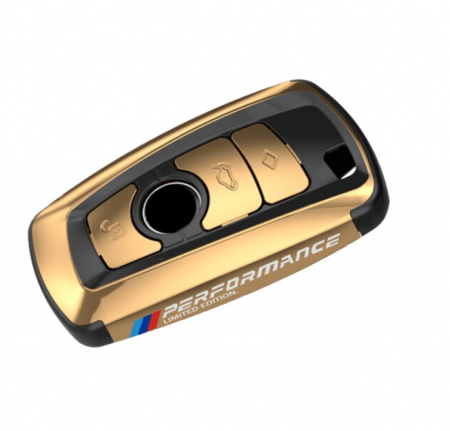 Husa Breloc Protectie Cheie Telecomanda Performance Limited Edition Dedicat BMW F01 F02 F06 F10 F11 F13 F25 F30 F31 F32 F34, Auriu [1]