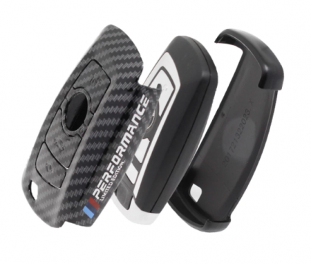 X2 F39 - Husa Breloc Protectie Cheie Telecomanda Carbon Performance Limited Edition Dedicat BMW F01 F02 F06 F10 F11 F13 F25 F30 F31 F32 F34