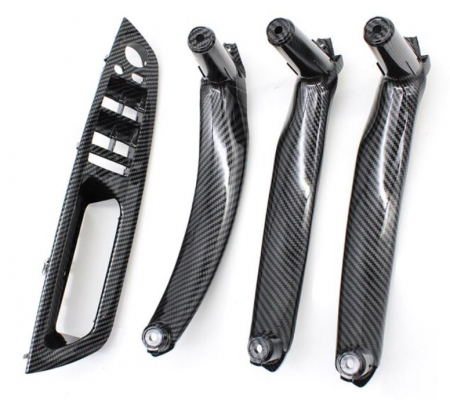 MANERE - Set 4 Manere Interior Usa Dedicat BMW X5 X6 E70 E71, Negru Carbon