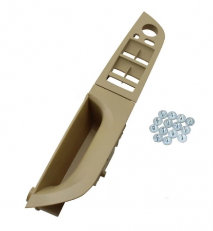 Maner Ornament Butoane Gemuri Oglinzi Sofer BMW Seria 3 E90 E91, Stanga, Bej