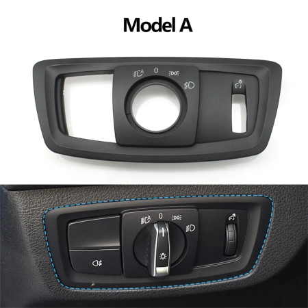 Ornament Masca Buton Bloc Lumini Faruri Dedicat BMW F20 F21 F22 F23 X1 F48 F49 X2 F39, Model A [1]