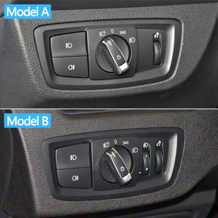 Ornament Masca Buton Bloc Lumini Faruri Dedicat BMW F20 F21 F22 F23 X1 F48 F49 X2 F39, Model A [2]