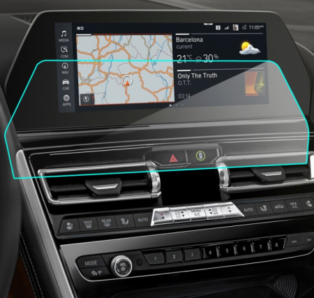 Folie 9H Protectie Ecran Navigatie Dedicat BMW Seria 8 G14 G15 G16, F017 [2]
