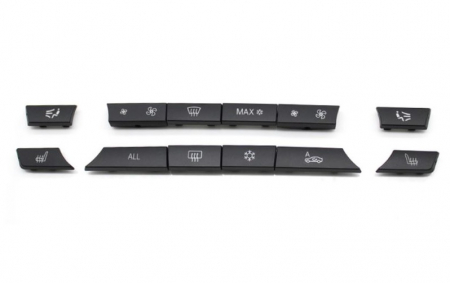 PANOU CLIMA - Set 12buc Butoane Consola Clima Ventilatie AC Aer Dedicat BMW F01 F02 F06 F07 F10 F11 F13 F15 F16, NonFacelift