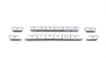 F01 F02 - Set 14buc Butoane Consola Clima Ventilatie AC Aer BMW F01 F02 F06 F07 F10 F11 F13 F15 F16, Crom