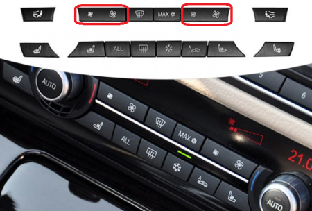 Set 2 Butoane Volum Ventilatie Clima BMW F10 F11 F01 F02 F06 F12 F15 F16, NonFacelift, din set 14buc [4]