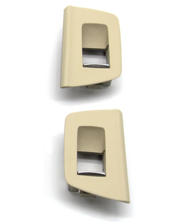CATEGORI - Set 2 Ornamente Butoane Geamuri Oglinzi Usa Portiera Dedicat BMW Seria 5 G30 G31 M5 F90, Spate, Bej