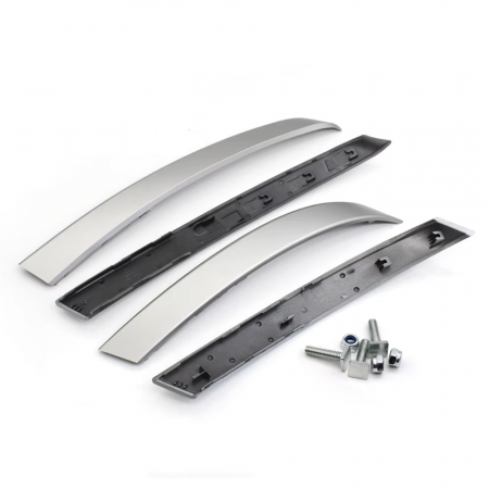 MANERE - Set 4 Trim Ornament Maner Usa Dedicat BMW Seria 5 E60 E61, Stanga-Dreapta Fata-Spate, Argintiu Mat