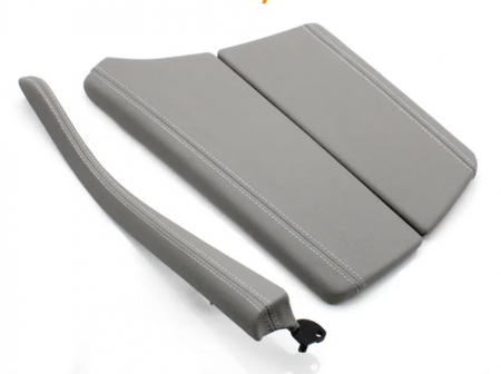 cu BLOC ELECTRIC - Set 3 Piese Cotiera Consola Centrala Dedicat BMW Seria 5 F10 F11, Gri