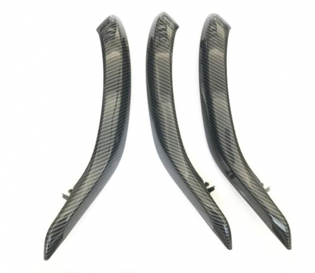 MANERE - Set 3 Manere Exterior Piele Usa Pasager Dedicat BMW X5 X6 F15 F16, Negru carbon
