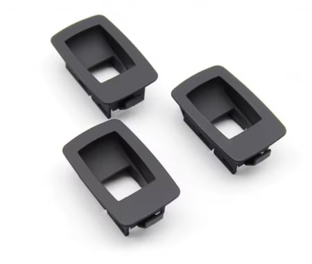 E90 E91 E92 E93 - Set 3 Ornamente Butoane Geamuri Dedicat BMW Seria 3 E90 E91, Negru