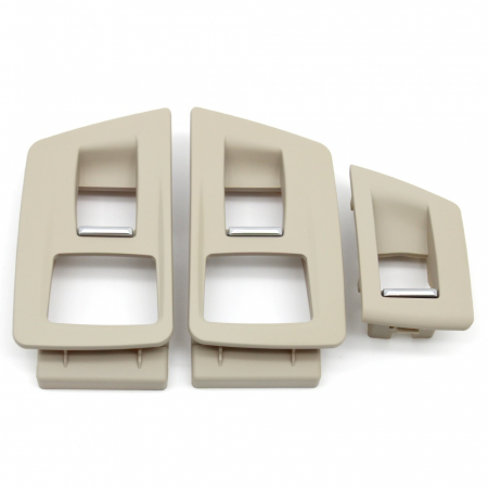 Set 3 Ornamente Butoane Geamuri Pasageri Dedicat BMW Seria 5 F10 F11, cu perdeluta, Oyster