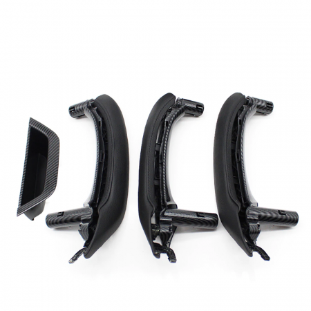 X3 F25 - Set 4 Manere Complete Usa Pasager Stanga Dreapta Dedicat BMW X3 X4 F25 F26, Negru Carbon