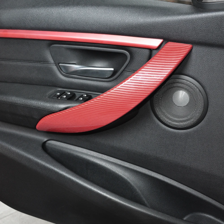 Maner Exterior Usa Portiera Dedicat BMW F30 F31 F32 F33 F34 F35 F36 F80 F82 F83 M3 M4, Stanga, Rosu Carbon [2]