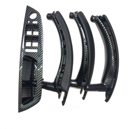 MANERE - Set 4 Manere Complete Usi Dedicat BMW X5 X6 E70 E71, Negru Carbon