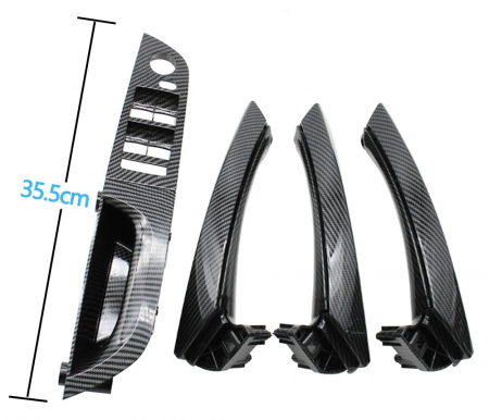 Set 4 Manere Usi Dedicat BMW Seria 3 E90 E91, Negru Carbon [1]