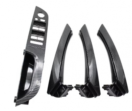 E90 E91 E92 E93 - Set 4 Manere Usi Dedicat BMW Seria 3 E90 E91, Negru Carbon