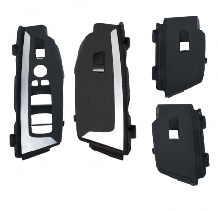 X4 G02 X4M F98 - Set 4 Ornamente Butoane Geamuri Usi Dedicat BMW X3 G01 G08 F97 X4 G02 F98, Negru