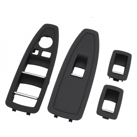 Set 4 Ornamente Butoane Usi Dedicat BMW F20 F21 F30 F31 F34 GT F35 F36, Negru