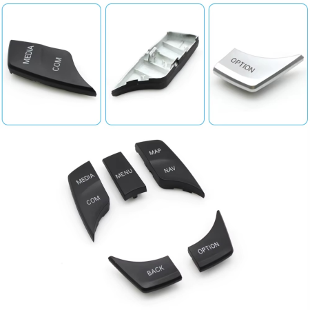 Set 6 Butoane Consola Multimedia iDrive Dedicat BMW X3 X4 G30 G31 G32 G11 G12 G01 G02 F97 F98, Negru [2]