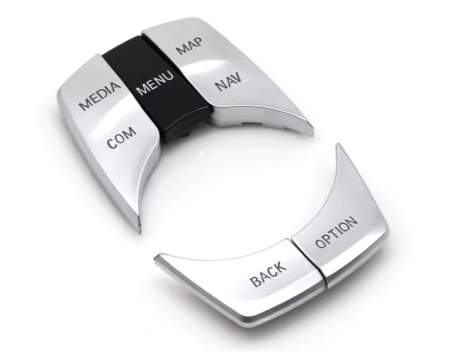 ALTE BUTOANE - Set 6 Butoane Consola Multimedia iDrive Dedicat BMW X3 X4 G30 G31 G32 G11 G12 G01 G02 F97 F98, Argintiu