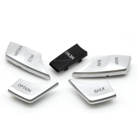 Set 6 Butoane Consola Multimedia iDrive Dedicat BMW X3 X4 G30 G31 G32 G11 G12 G01 G02 F97 F98, Argintiu [1]