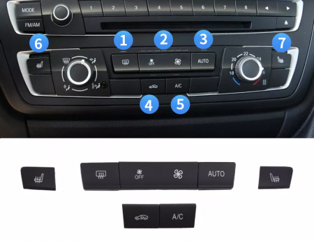 Set 7 Butoane Consola Clima Aer AC BMW F20 F30 F31 F32 F34 F35 F45 F46 F80 [1]