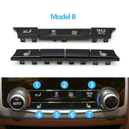 Set 7 Butoane Panou Clima Ventilatie Spate Dedicat BMW G30 G31 6GT  G32 G11 G12 F90 M5, Model B [1]
