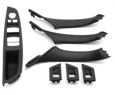 Set 7 Ornamente Manere Interioare Dedicat BMW Seria 5 F10 F11, Negru