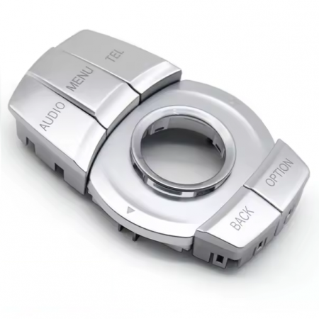 ALTE BUTOANE - Set 7 Piese Butoane Consola Multimedia iDrive Dedicat BMW F20 F21 F45 F46 F48 F49 F30 F32 F33 F82, Argintiu